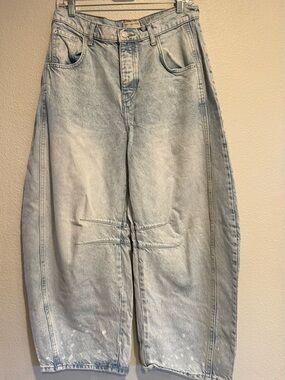 We The Free Good Luck Mid Rise Barrel Jeans Size 29 Free People